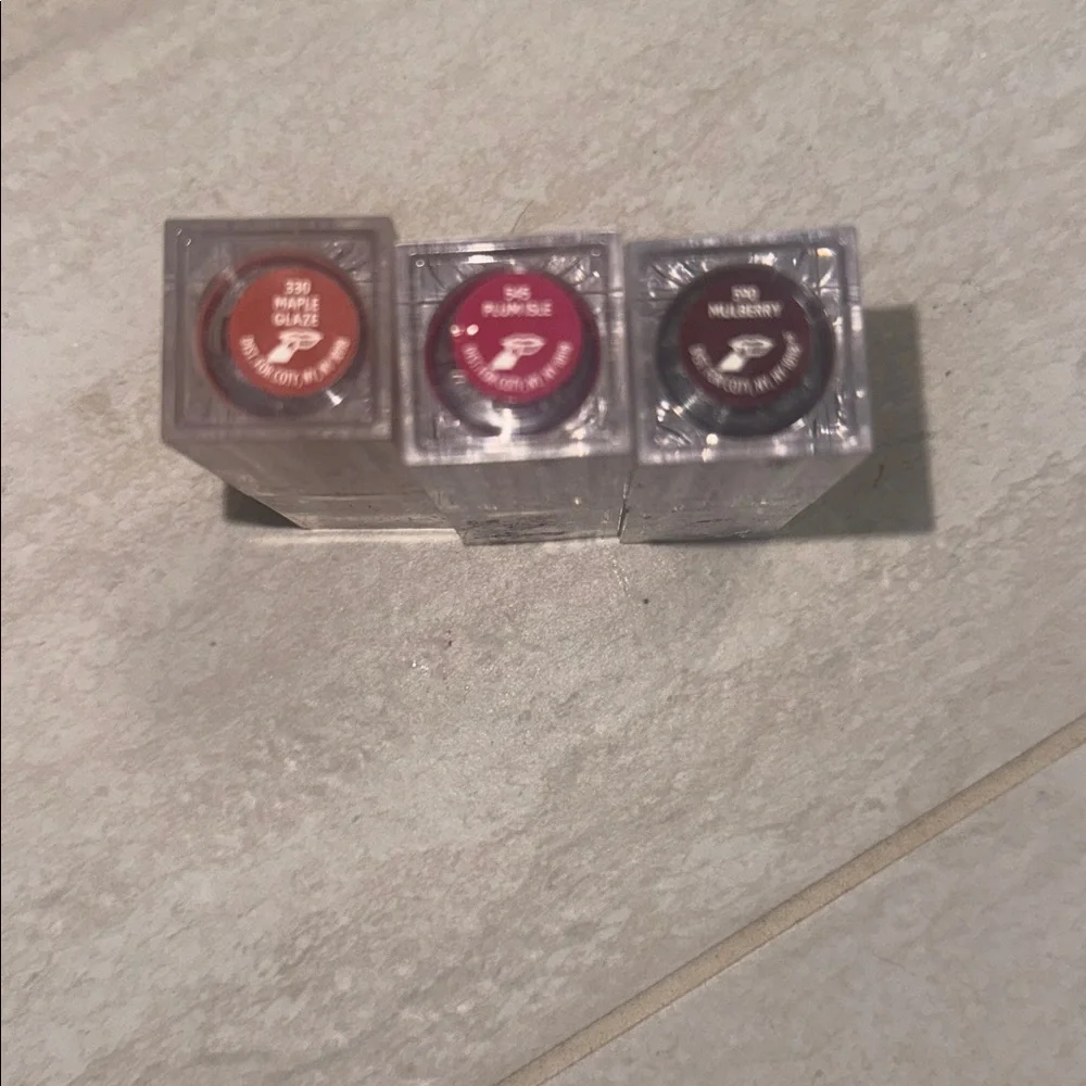 FALL Makeup Lipstick Trio - Assorted Shades (Brown, Red, Burgundy)